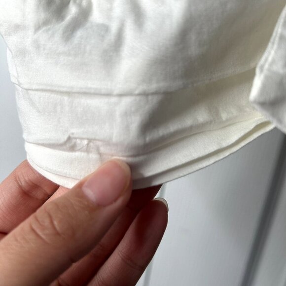 Ashley Park x RTR White One Shoulder Tie Bow Crop Top Women's Size X-Small XS - Picture 9 of 12